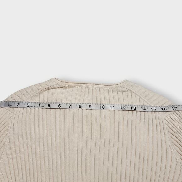 Everlane The Cotton Rib Crew Sweater Organic Ivory Cream Sz L Minimalist Neutral - Picture 10 of 12